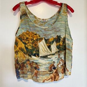 Jams World Multicolor Tropical Print Tank Top